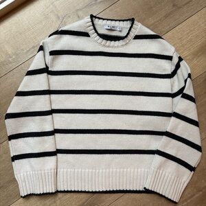 Striped Black and Cream Sweater